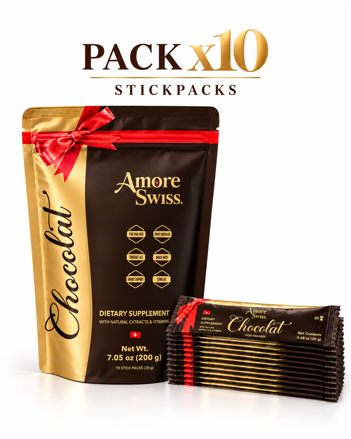 Amore Swiss - Bolsa con 10 Sachets